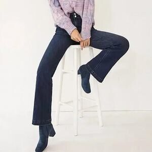 Anthropologie Pilcro Dark Wash Trouser Bootcut Denim Jeans Size 28